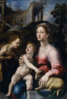 The Madonna And Child with Saint John The Baptist by Giulio Romano