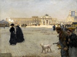 La Place Du Carrousel : Ruines Des Tuileries En 1882 by Giuseppe De Nittis