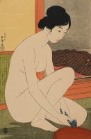 Woman Bathing Taisho Era by Goyo Hashiguchi