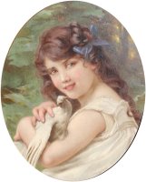 Girl with a Dove by Guillaume Seignac