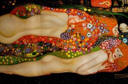 Sea Serpents Ii by Gustav Klimt