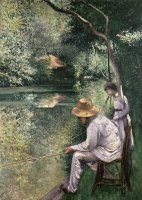 Angling by Gustave Caillebotte
