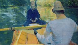 Boaters On The Yerres by Gustave Caillebotte