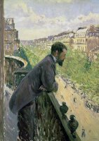 Man On A Balcony by Gustave Caillebotte