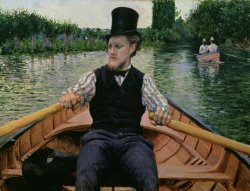 Rower in a Top Hat by Gustave Caillebotte
