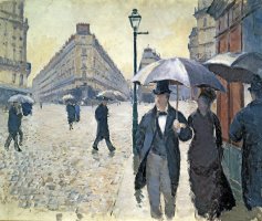 Sketch for Paris a Rainy Day by Gustave Caillebotte