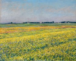 The Plain of Gennevilliers, Yellow Fields by Gustave Caillebotte