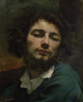Self Portrait Or, The Man with a Pipe by Gustave Courbet