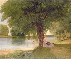 The Charente at Port-Bertaud by Gustave Courbet