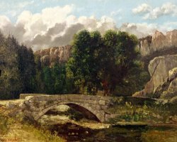 The Pont De Fleurie, Switzerland by Gustave Courbet