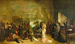 The Studio of The Painter, a Real Allegory by Gustave Courbet