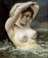 The Woman in The Waves by Gustave Courbet