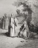 Eliezer And Rebekah by Gustave Dore