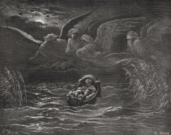 The Child Moses On The Nile by Gustave Dore