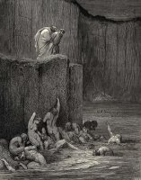 The Inferno, Canto 18, Lines 116117 “why Greedily Thus Bendest More on Me, Than on These Other Filthy Ones, Thy Ken” by Gustave Dore