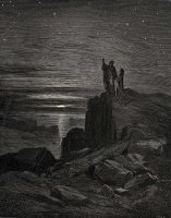 The Inferno, Canto 34, Lines 133 Thus Issuing We Again Beheld The Stars. by Gustave Dore