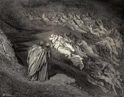 The Inferno, Canto 5, Lines 105106 “love Brought Us to One Death Caina Waits The Soul, Who Spilt Our Life.” by Gustave Dore