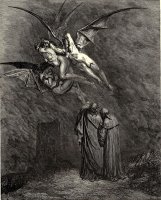 The Inferno, Canto 9, Line 46 “mark Thou Each Dire Erinnys. by Gustave Dore