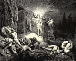 The Inferno, Canto 9, Lines 8789 to The Gate He Came, And with His Wand Touch’d It, Whereat Open Without Impediment It Flew. by Gustave Dore