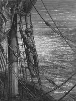 The Mariner Describes To His Listener The Wedding Guest His Feelings Of Loneliness And Desolation by Gustave Dore