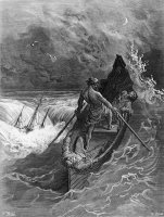 The Pilot Faints Scene From 'the Rime Of The Ancient Mariner' By S.t. Coleridge by Gustave Dore