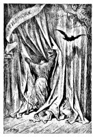 The Raven Nevermore Illustration Engraving by Gustave Dore