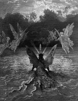 The Ship Continues To Sail Miraculously Moved By A Troupe Of Angelic Spirits by Gustave Dore