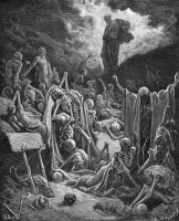 The Vision Of The Valley Of Dry Bones by Gustave Dore