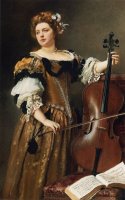 The Cello Player by Gustave Jean Jacquet