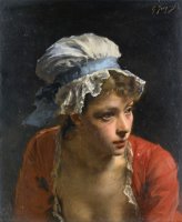 The Mob Cap by Gustave Jean Jacquet