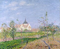 The Church At Vaudreuil by Gustave Loiseau