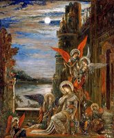 Saint Cecilia. (the Angels Announcing Her Coming Martyrdom) by Gustave Moreau