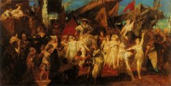 The Entry of Charles V. Into Antwerp (sketch) by Hans Makart