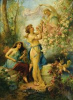 Venus with Putti And Attendants by Hans Zatzka