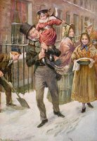 Bob Cratchit And Tiny Tim by Harold Copping