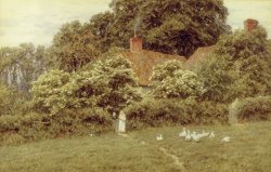 A Cottage at Farringford Isle of Wight by Helen Allingham
