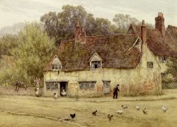 By the Old Cottage by Helen Allingham