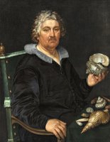 Portrait of The Haarlem Shell Collector Jan Govertsen Van Der Aer by Hendrick Goltzius