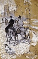 Riders on The Way to The Bois Du Bolougne by Henri de Toulouse-Lautrec