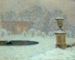 The Trianon Under Snow by Henri Eugene Augustin Le Sidaner