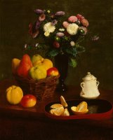 Flowers And Fruit by Henri Fantin Latour