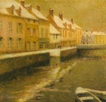 Canal in Bruges, Winter by Henri Le Sidaner