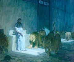 Daniel in The Lions' Den by Henry Ossawa Tanner