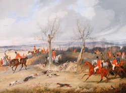 Hunting Scene in Full Cry by Henry Thomas Alken