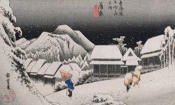 Night Snow by Hiroshige