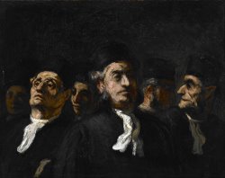A Meeting of Lawyers by Honore Daumier