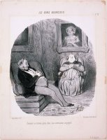 Les Bons Bourgeois Comment Se Termine...une Conversation Conjugale by Honore Daumier