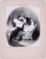 Les Bons Bourgeois Quand Le Journal Est Trop Interessant by Honore Daumier