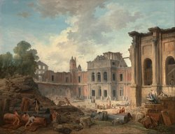 Demolition of The Chateau of Meudon by Hubert Robert