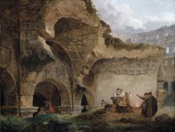 Washerwomen in The Ruins of The Colosseum by Hubert Robert